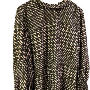 Blouse Green/Black Abstract Check NWT XXL